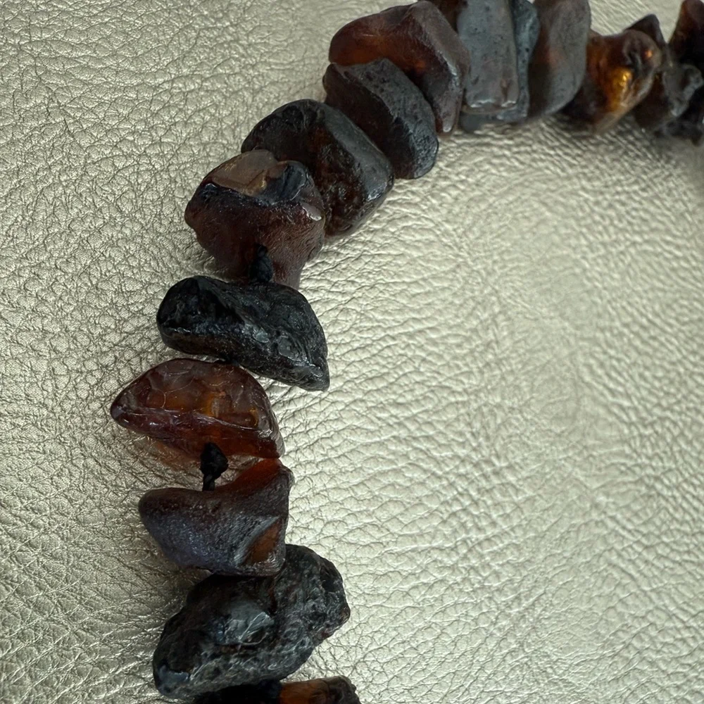 Unpolished Amber Necklace - Picture 5 of 8